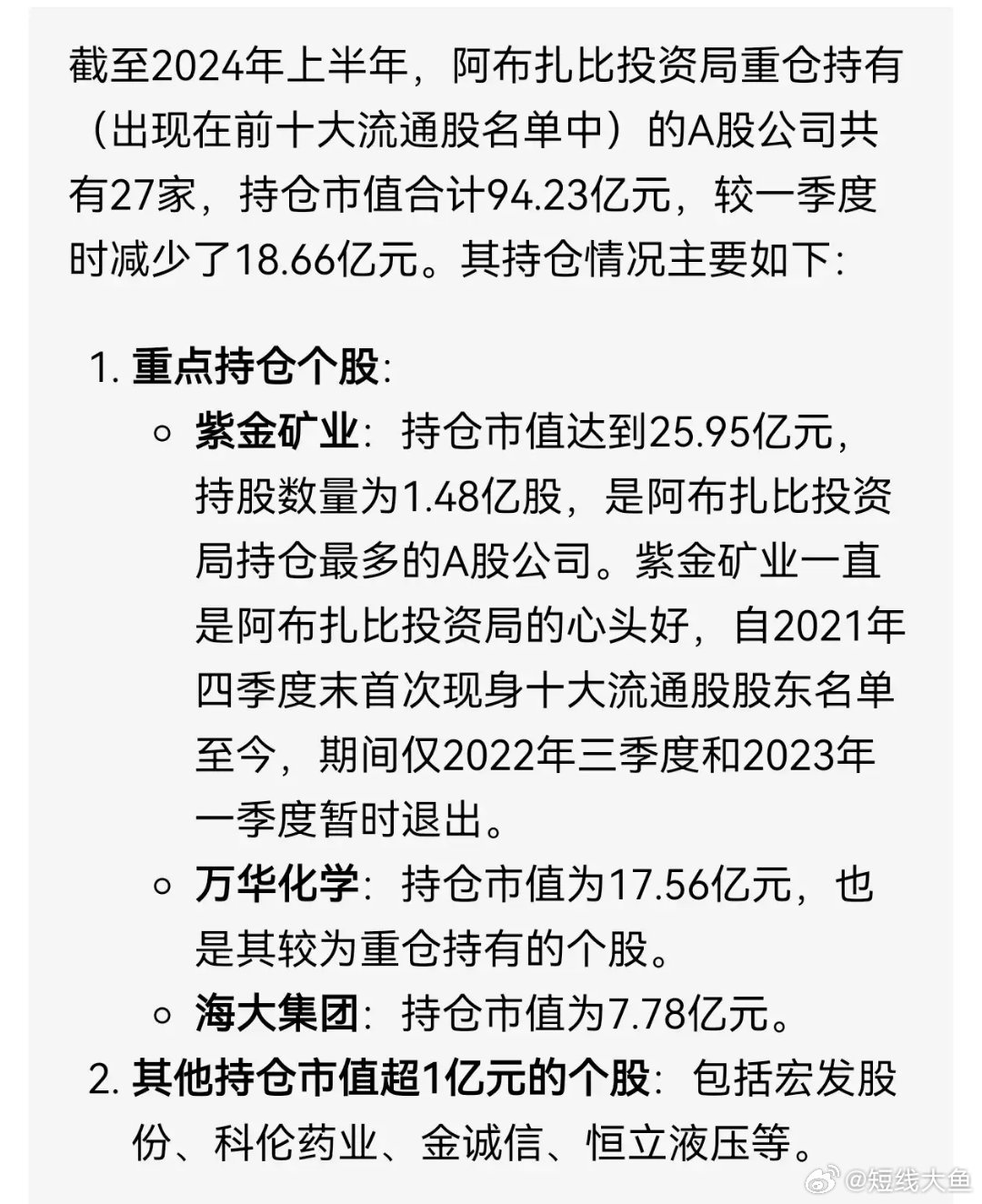 阿布扎比最新持仓及其对未来投资的启示